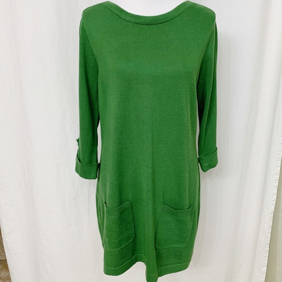 kelly green sweater dress
